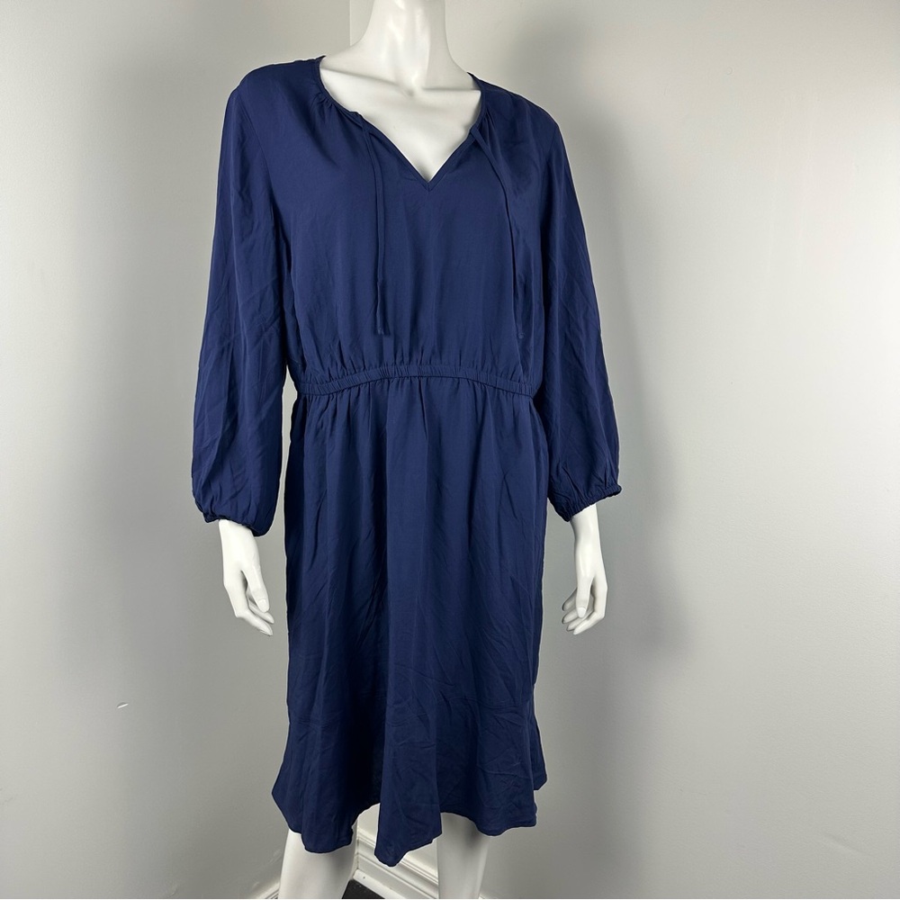 Old Navy Women’s‎ Dress Size 1X Navy V-Neck Long Sleeve Lightweight